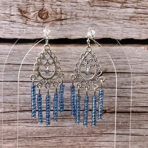Blue Dangle Earrings